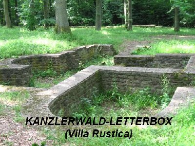 das Badegebäude im römischen Gutshof (villa rustica) im Kanzlerwald bei Pforzheim